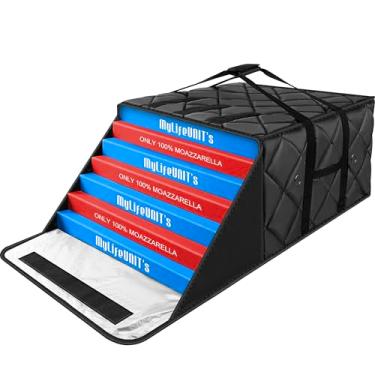 Imagem de MyLifeUNIT- Saco de pizza para entrega, saco térmico para entrega de pizza e alimentos, saco aquecedor de pizza de 24" x 24" x 14", comporta 6 a 7 caixas grandes de pizza de 22", pizza quente