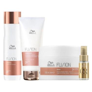 Imagem de Kit Wella Pro Fusion - Sh E Cond E Másc E Óleo - Wella Professionals