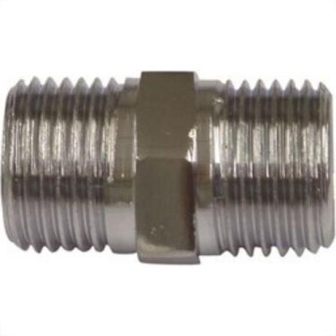 Imagem de Niple Latao Cromado Metais Rei   1/2X1/2 10058 - Kit C/6 - METAIS REIS