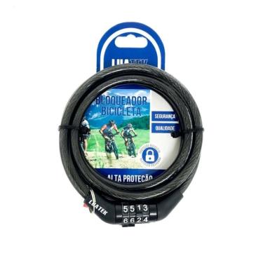 Imagem de Trava Cadeado Antifurto Com Segredo 8x1200mm (LuaTek)