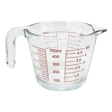 Imagem de Jarra Copo Medidor de Vidro Graduada 500ml C/ Alça - Velotech