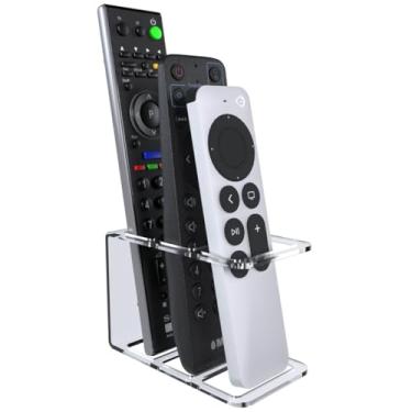 Imagem de Suporte Porta De Mesa Triplo Compatível Com 3 Controles Remoto Universal Tv Ar Condicionado