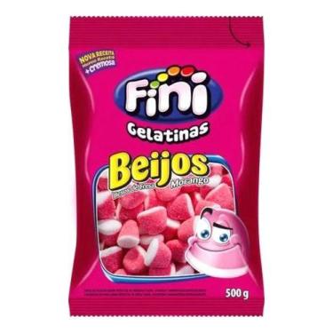 Imagem de Bala Fini Beijinhos De Gelatina Beijos De Morango Fini