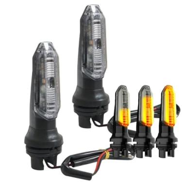 Imagem de Par de Piscas Seta de Led Moto Sequencial Modelo com Coxim padrão da nova cb 250 Twister Cg 2016 acima Stallion Cavalinho