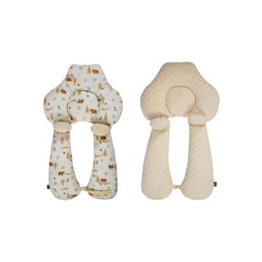 Imagem de Travesseiro Protetor de Corpo (Anatômico) Ninho Bebê 2 em 1 Dupla Face Urso Baunilha