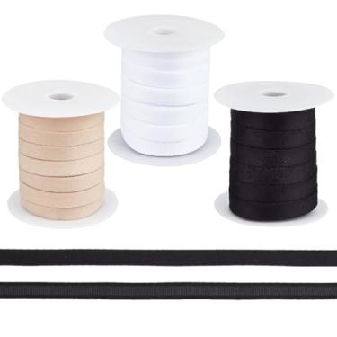 Imagem de BENECREAT Capa de barbatanas de nylon de 3 cores, capa de osso de costura preta branca e antiga, acessórios de vestuário de costura de 0,47 polegadas para espartilhos, vestidos de noite, lingerie de