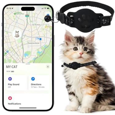 Imagem de EGLANCLIFM Coleira GPS Rastreador de Gatos, Localizador Eletrônico de Animais de Estimação, À Prova D'Água, Compatível com Apple Find My, Sem Taxa Mensal, Ideal para Gatos Pequenos a Grandes, Solução