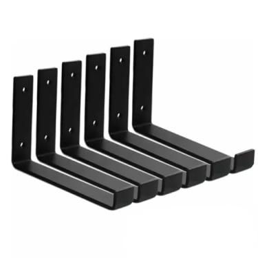 Imagem de Kit 6 Suportes Mão Francesa Invertida 20cm Ferro 25mm Combo