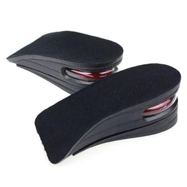 Imagem de Palmilha Ortopédica Aumente 5cm Altura Anti-impacto Ar Max PVC Silicone Conforto Tênis Sapato Alivia Cansaço Corrige Postura