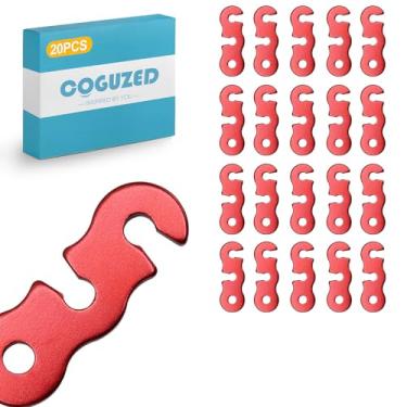 Imagem de CoguZed 20Pcs Tensor De Corda E Tensor, Ajustador De Corda De Liga De Alumínio Para Barraca De Acampamento, Tensores De Corda De Paracord E Para Barraca Para Acampamento, Caminhada, Ao Ar Livre