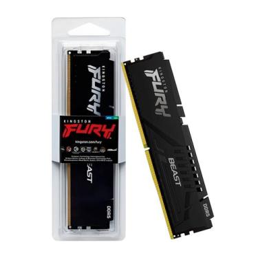 Imagem de Memoria 16gb Ddr5 6000 Cl30 1.4V Fury Beast Black KF560C30BBE-16 Kings