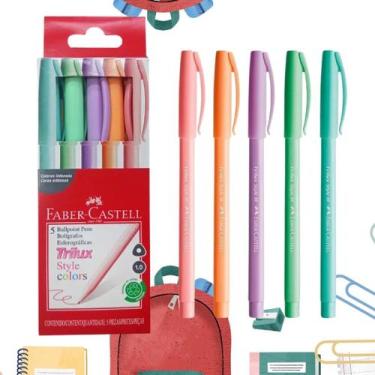 Imagem de Caneta Esferográfica Faber Castell Trilux Style 5 Cor Pastel