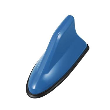 Imagem de REPAIROCK Antena de teto de carro autoadesiva em forma de barbatana de tubarão decorativa AM/FM antena de sinal de rádio azul peças de reposição automotiva