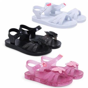 Imagem de Kit 3 Sandália Infantil Chinelo Menina Mini Confortavel Lançamento - R