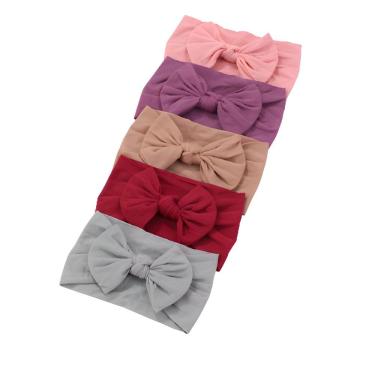 Imagem de Laços de Bebê Turbante Roupinha Infantil Faixinha de Bebê Menina Kit 5 Unidades