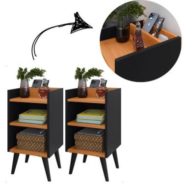 Imagem de Kit com 2 Mesa de Cabeceira Nicho e porta celular organizador Max - Ga