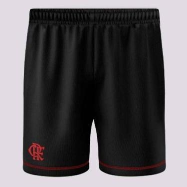 Imagem de Bermuda Braziline Flamengo Brotar - Infantil - Preto, 6