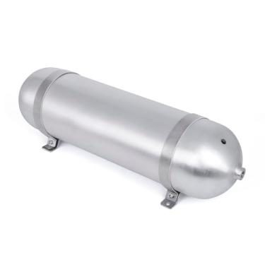 Imagem de ZHSYMX Tanque De Ar De Alumínio Sem Costura De 3,7 Galões (14 Litros) Com 5 Portas Para Suspensão A Ar, Buzina De Carro, Trem E Caminhão, Prata