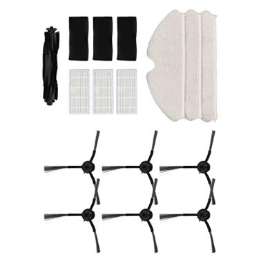 Imagem de Acessórios para Aspirador de pó Robótico Uoni V980Plus - 1 Escova Principal, 3 Pares de Escovas Laterais, 3 Panos de Esfregão Plus, 3 Conjuntos de Filtros HEPA