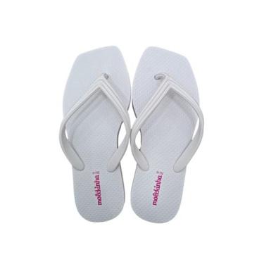 Imagem de Chinelo Molekinha Square Infantil, Branco, 29/30
