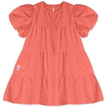 Imagem de Vestido Lilica Ripilica Manga Curta Laranja-Feminino