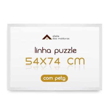 Imagem de Moldura para Quebra Cabeça Puzzle de 1000 Peças 54x74 com Proteção Petg (Branco)