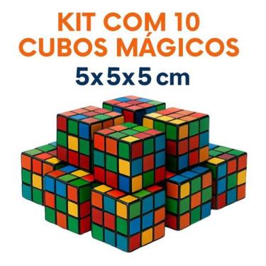 Imagem de Kit Com 10 Cubos Mágicos 5x5x5 Cm Diversão E Desafio - Blassed