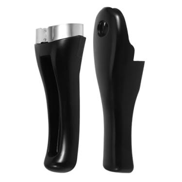 Imagem de jojofuny 2 peças de cabo longo universal para panelas e panelas substituição de alça de panela de baquelite com alça à prova de queimadura de parafuso para peças de panela de pressão de panela de