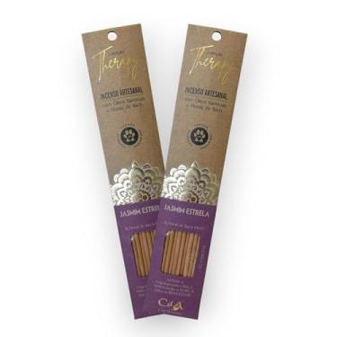 Imagem de Kit com 2 Incensos Naturais e Artesanais Vareta Therapy Jasmim Estrela e Floral de Bach OLIVE