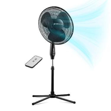 Imagem de NEXAIR Ventilador oscilante de pé de pedestal de 16 polegadas, ventilador silencioso para sala de operações com controlo remoto, ventilador de suporte de 3 velocidades para câmara, com altura
