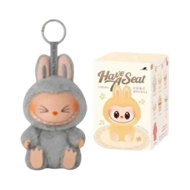 Imagem de Labubu Batimento Cardíaco Macaron Pingente Boneca Chaveiro Grande Em S