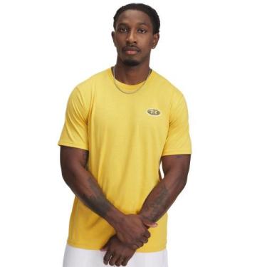 Imagem de Camiseta de Treino Under Armour Outdoor Map Masculina, Marrom, M