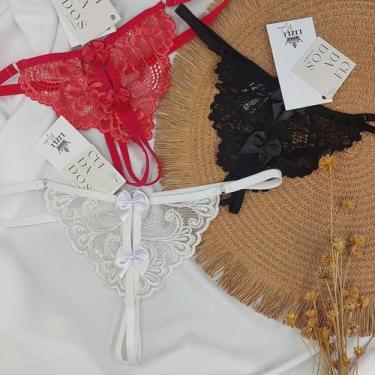 Imagem de Kit 03 Calcinhas Sexy Secretária - Lizlu Modas, P