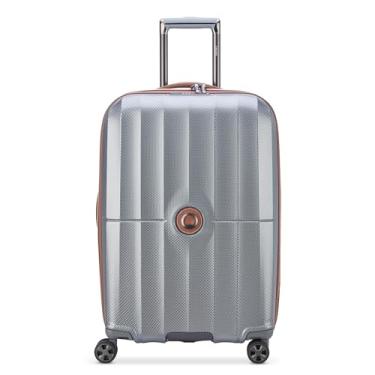 Imagem de DELSEY Paris Mala expansível St. Tropez Hardside com rodas giratórias, Platina, Checked-Medium 24 Inch, Mala expansível St. Tropez Hardside com rodas giratórias