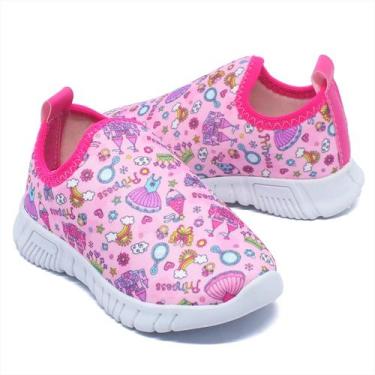 Imagem de Tenis Escolar Feminino Casual - Beanna Calçados, Rosa, 33