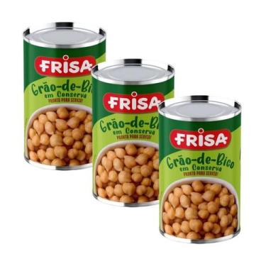 Imagem de Kit 3 Grão De Bico Frisa Em Conserva 260g