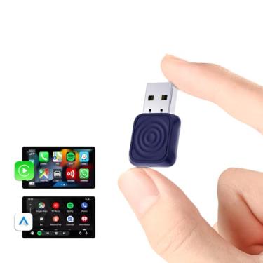 Imagem de Carlinkit Mini adaptador CarPlay 2 em 1 ultra sem fio e Android Auto - para iPhone iOS 10+/Android 11+, converta com fio para sem fio com USB-A/Tipo-C, Plug & Play, WiFi 5,8 G, carro rápido e estável