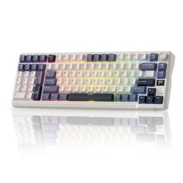 Imagem de RK ROYAL KLUDGE Teclado mecânico sem fio L98 com design Southpaw canhoto e botão de troca a quente, teclado Tri-Mode 95% BT/2.4G/USB-C, Pro Software, suporte de junta, bateria maciça de 8000 mAh