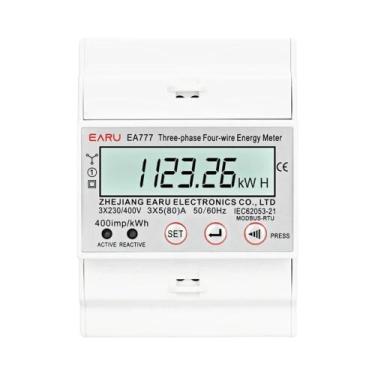 Imagem de Medidor De Energia Bidirecional Trifásico De 4 Fios Com Display LCD AC