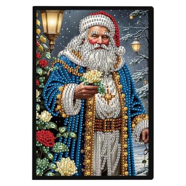 Imagem de TDFERAN Caderno de arte diamante de Natal A5 caderno de desenho para escrever blocos de notas em branco para mulheres e homens, caderno portátil para atividades ao ar livre