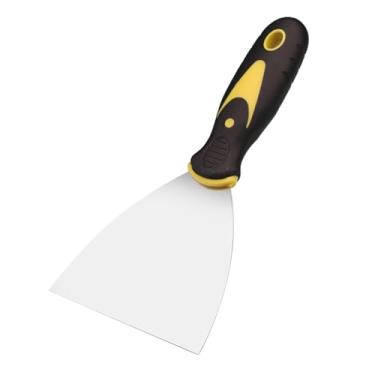 Imagem de WeiLaiKeQi Ferramenta de massa de vidraceiro Ferramenta de pintura de parede Raspagem de tinta com furo para pendurar aço inoxidável Uso versátil para remoção de, 4 Inch