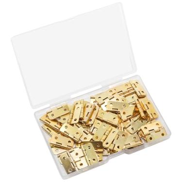 Imagem de Adyoney 60 mini dobradiças douradas de 18 mm x 16 mm, dobradiça de canto arredondado de ferro de 0,7 polegadas, dobradiça de armário de 0,7 polegadas para caixa de joias, móveis de armário de gaveta