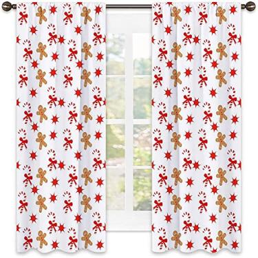 Imagem de Blackout de quarto de homem de gengibre, gravata-borboleta de bengala, estrela vermelha, para sala de estar ou quarto, L 152 x C 150 cm areia marrom laranja