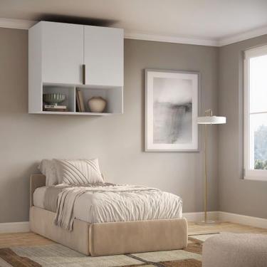 Imagem de Módulo Aéreo para Cama de Solteiro MDF Altezza Clean Belmax, Branco