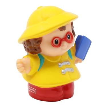 Imagem de Fisher-Price Replacement Part for Collectible Little People School Bus or Rainy Day Playset 77873 - Replacement Little Girl Maggie Figure Wearing Yellow Raincoat and Red Boots Carrying Schoolbook