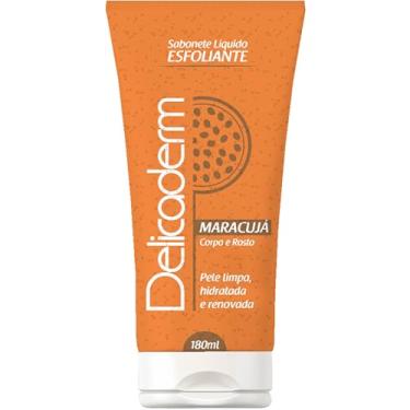 Imagem de Delicaderm, Sabonete Líquido Esfoliante, Aroma Maracujá, 180 ml, Laranja