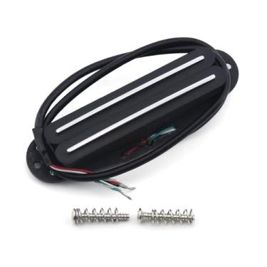 Imagem de FLEOR Alnico 5 Hot Rail Humbucker Single-Coil-Sized Pickup 6-7K Humbucker Black Fit Strat Squier Tele Guitar
