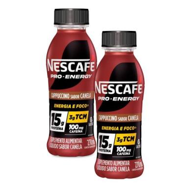 Imagem de Kit 2 Suplemento Alimentar Nescafé Pro-Energy 15g de Proteína Capuccin