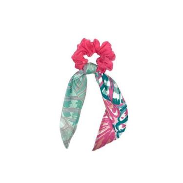 Imagem de Scrunchie elástico com Lenço - Pink Punch - Afterglow Atelier