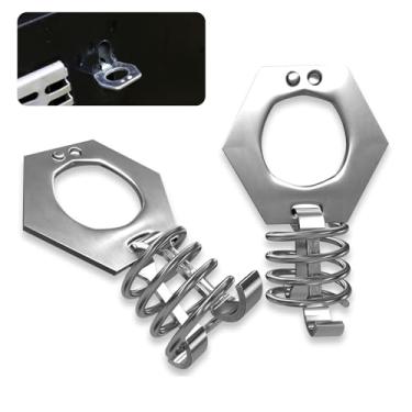 Imagem de ijuicy 2 peças peça de reposição para trava de porta de controle de água para trailer, tampa de metal para aquecedor de água para trailer, fecho de trava de porta para aquecedor de água para trailer,